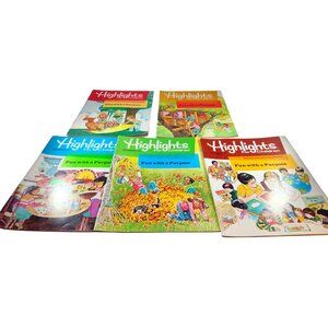 Vintage Highlights For Children (5) 1981 Magazines "Fun With A Purpose" Editions